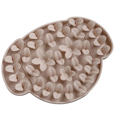 Dexypaws: Enrichment Snuffle Mat: Beige Dog Head, Textured Dog Feeding Pad