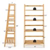 Costway 4-Tier Bookshelf Bamboo Ladder Shelf Bathroom Shelves Storage Plant Stand Rack - 3 of 4