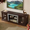 Resenkos 70-Inch Modern TV Stand, 2-Door Faux Stone Media Console & Entertainment Center for Living Room, - 3 of 4