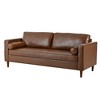 85" PU 3-Seater Sofa with 2 Throw Pillows - 4 of 4