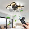 19.7 Inch Light Ceiling Fan with Lights Remote Control with Modern Butterfly Design Styling, Fan for Bedroom, Living Room, Timing Function, Noiseless - 2 of 4