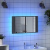 vidaXL LED Mirror Cabinet Grey Sonoma Engineered wood, Acrylic - 4 of 4