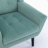 CENGHU Modern Soft Velvet Material Ergonomics Accent Chair, Living Room Chair With Black Legs, for Indoor Home - 3 of 4