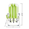 VisioGear Folding Beach Chair with Side Pouches, Portable Beach Chair for Outdoor, Green Stripes, 24.8"*27.56"*38.98" - 3 of 4