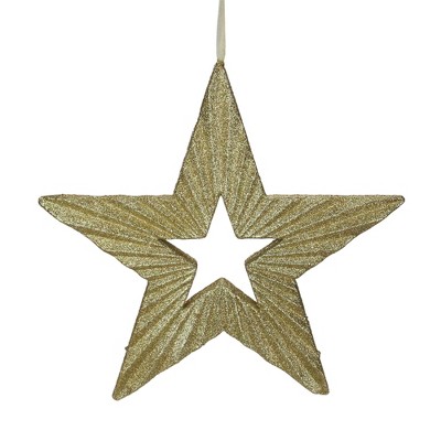 Ganz 16.5" Gold Shimmering Five-Point Star Christmas Ornament