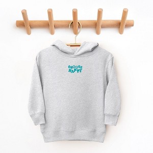 The Juniper Shop Embroidered Choose Happy Smiley Face Toddler Graphic Hoodie - 1 of 3