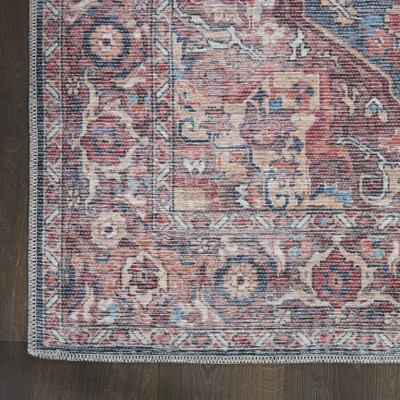 Multicolor Floral Cotton Chenille Rectangular Area Rug