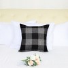 PiccoCasa Cotton Farmhouse Decor Checkers Square Cushion Throw Pillow Covers 1 Pc - 3 of 4