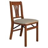 Set of 2 Stakmore Folding Chair with Blush Seat - Brown