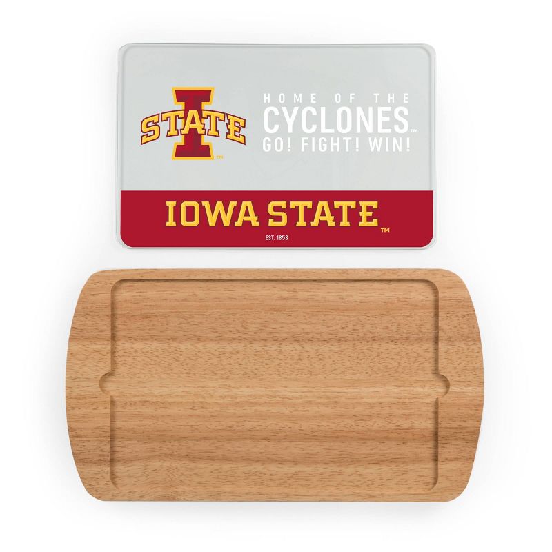 NCAA Iowa State Cyclones Parawood Billboard Glass Top Serving Tray, 3 of 5