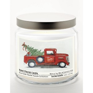 Courtside Market Santo's Tree Farm  Snickerdoodle 12.8oz Soy Wax Candle Glass Jar with Brushed Silver Metal Lid - 1 of 3