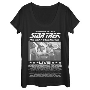 Women's Star Trek: The Next Generation Concert Poster Scoop Neck - 1 of 4
