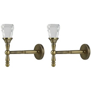 Cristallo Crystal and Metal Drapery Tieback Holdback - 3 Finishes - 1 of 1