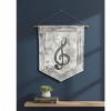 Treble Clef Pennant Music Note and Floral Wall Decor – 18x21" by Manual Woodworkers and Weavers - 2 of 3