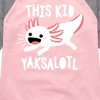 Girls' - Instant Message - This Kid Yaksalotl Shirt Tail Raglan Graphic T-shirt - 2 of 4