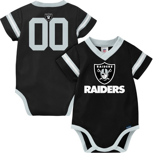 Gerber Nfl Baby Boys' Short Sleeve Jersey Bodysuit, Raiders, 6-12