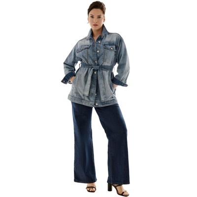 ellos Belted Denim Jacket