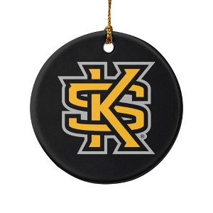 Kennesaw State Owls Logo Porcelain Holiday Christmas Tree Ornament - 1 of 4