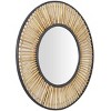 Metal Handmade Woven Wall Mirror Brown - The Novogratz: Nautical Coastal Decor, No Assembly, Round Shape, Spot Clean - image 4 of 4