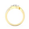 GILDED 14KT Gold Plated and 925 Sterling Silver Engagement Rings for women in 1/3 ctw 3 Stones Lab Grown Diamond Ring in Size 7 - 3 of 4