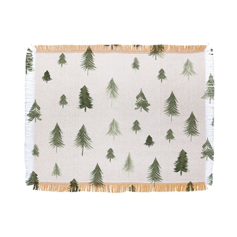 Gabriela Fuente winter forest 56"x46" Woven Throw Blanket - Deny Designs, 1 of 5