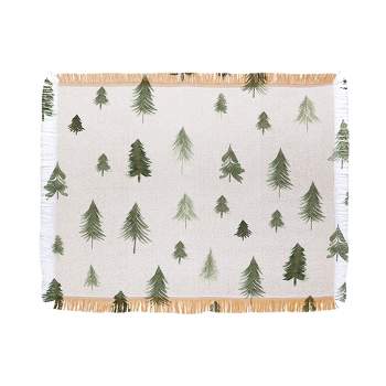 Gabriela Fuente winter forest 56"x46" Woven Throw Blanket - Deny Designs