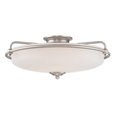 Quoizel Lighting Griffin 4 - Light Semi-Flush Mount in  Antique Nickel