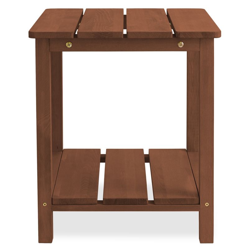 Casafield Adirondack Side Table, Cedar Wood Outdoor End Table with Shelf for Patio, Deck, Lawn, and Garden, 3 of 8