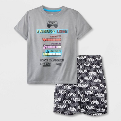 Boys' 2pc Gamer Short Sleeve Pajama Set - Cat & Jack™ Gray