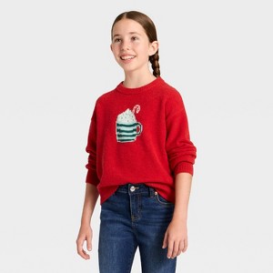Girls' Graphic Pullover Sweater - Cat & Jack™ - 1 of 4