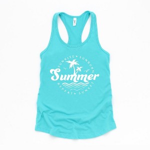 Simply Sage Market Women's Summer Sunrise Sunburn Sunset Repeat Graphic Racerback Tank - 1 of 3