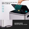 8 Gallon Kitchen Trash Can, 30 Liter Dual Compartment Rectangle Stainless Steel Recycling Bin with Soft-Close Lid, Removable Inner Bucket - 4 of 4