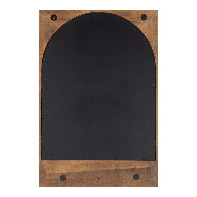 Andover Arched Mango Wood Mirror with Display Shelf and Hooks