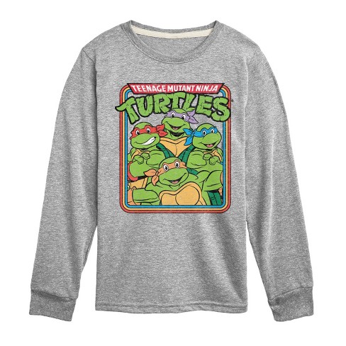 Boys' - Teenage Mutant Ninja Turtles - Retro Group Long Sleeve Graphic T-Shirt - image 1 of 4