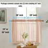 HLC.ME Sophia Floral Rod Pocket Lace Semi Sheer Voile Short Cafe Tiers - Set of 2 - 2 of 4
