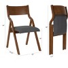 CAVINAS 18" Folding Dining Chair,Upholstery Chair for Dining Table,Foldable Armless Chairs,Set of 2 - 3 of 4