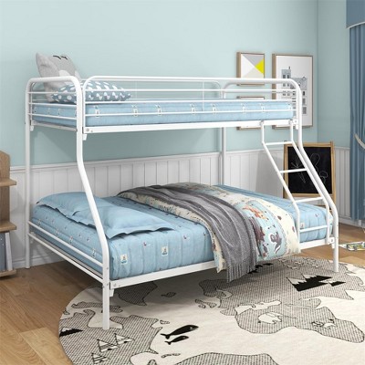 Extra Large Metal Bunk Bed with a Sturdy Frame, Reinforced Guardrails, Ladder, and Easy Assembly