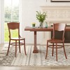 SEVOBAL Office Dining Chair Set of 2 High Back Wooden Chair Accent Chair Sturdy Task Chairs for Banquet Kitchen Living Room, Brown, 18.1"*19.7"*35" - 2 of 4