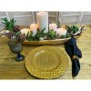 Essential Decor & Beyond 13" Silver Glass Charger with Flowery Modern Design Set of 4 - 2 of 4