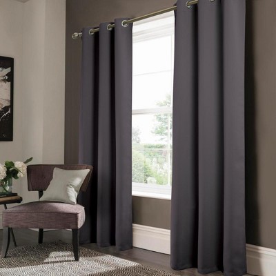 Olivia Gray Anchorage Blackout Grommet Panel Set - 4-Piece - 37x84", Charcoal