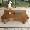 PAGED Lift Top Coffee Table with Fluted Panel Hidden Storage, Wooden Center Table with Curved Safety Corners for Living Room, Office - 2 of 4