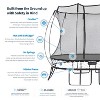 Springfree Outdoor 13 x 13 Ft Square Jumping Trampoline with Net Enclosure, Basketball Hoop Game, and Step Ladder, Accessories for Backyard, Black - 2 of 4