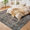 Area Rug, Non-Shedding Vintage Print Decorative Rug, Non-Slip Farmhouse Antique Indoor Rug, Machine Washable Low Pile Rug for Bedroom, Living room - 2 of 4