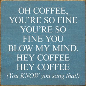 Slickblue Funny Coffee Quote Wood Sign – Rustic Wall Decor for Kitchen or Shelf – 7x7 Inches, 10 Color Options - 1 of 3