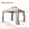 EAGLE PEAK 10'x10'Double Roof Outdoor Patio Gazebo with Mesh Netting - 2 of 4