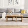 NicBex Natural Wood Rectangle Detachable Coffee Table Set,Single L-Shape End Table,Center Table for Livng Room - 2 of 4