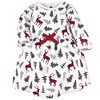 Hudson Baby Infant and Toddler Girl Cotton Long-Sleeve Dresses 2pk, Forest Deer - 3 of 3