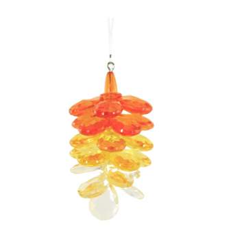Crystal Expressions Pinecone Acrylic Ornament  -  One Ornament 2.75 Inches -  Eternal Life  -   -  Plastic  -  Orange