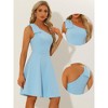 INSPIRE CHIC Women's Christmas Party Elegant Flared Bow One Shoulder Evening Cocktail Dresses - 2 of 4