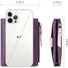 FATMOON Small Wallet Women,PU Vegan Leather RFID Blocking Bifold Zipper Pocket Card Holder with ID Window - 3 of 4